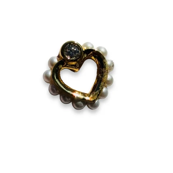 NWT Kate Spade New York Shining Spade Heart Pearl Stud Earrings • Pearl & Gold - Picture 5 of 7